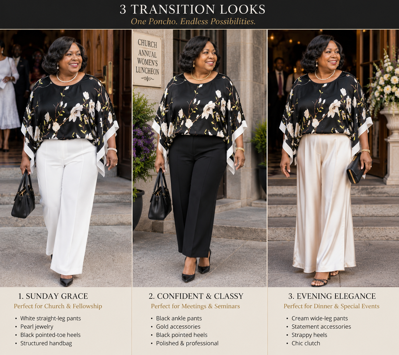 Midnight Magnolia Poncho