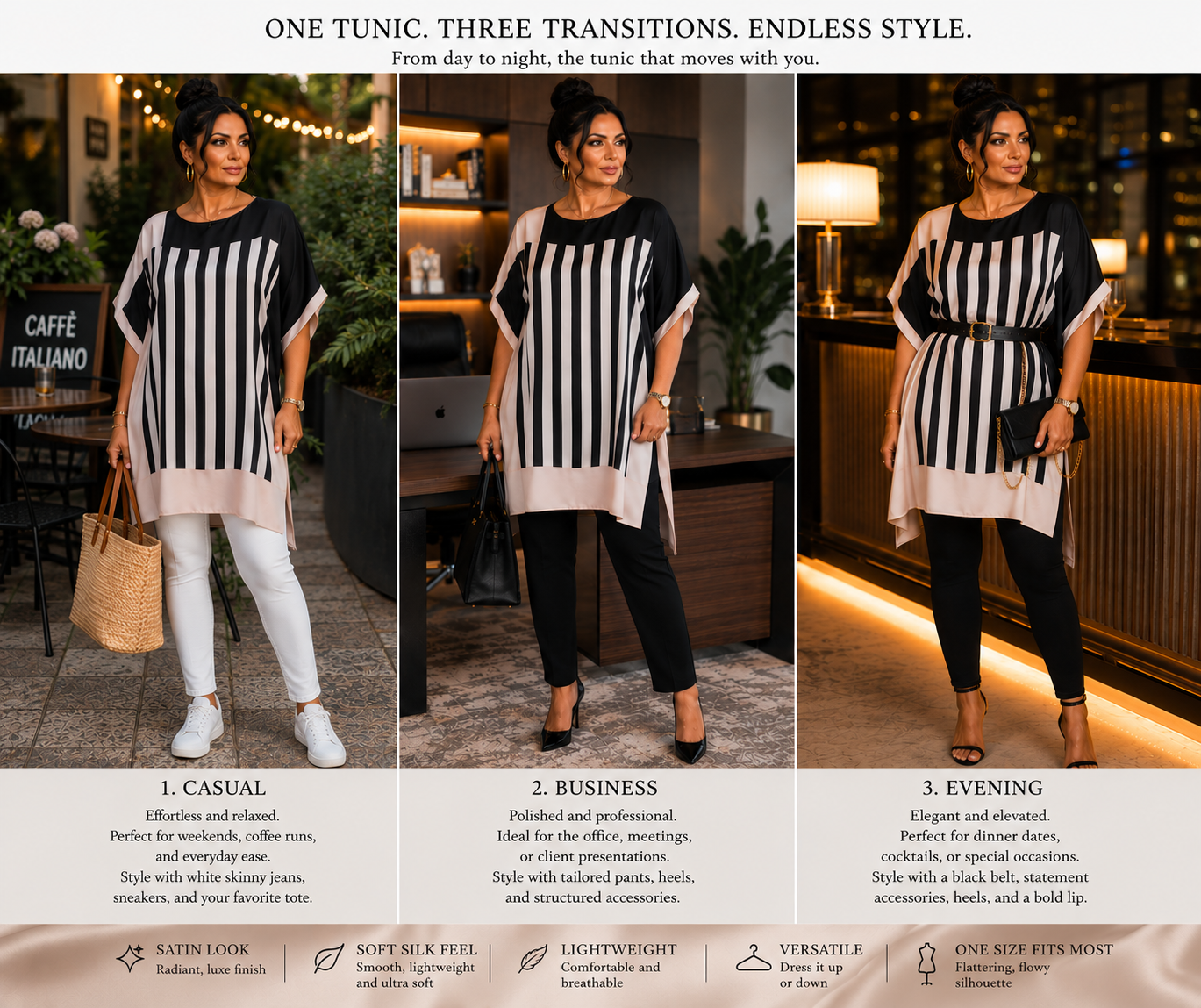 Monochrome Muse Luxe Tunic