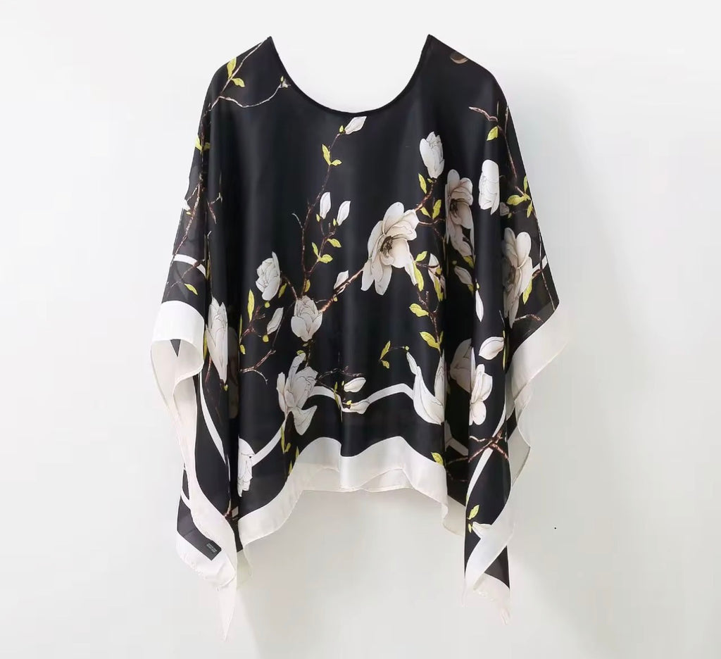 Midnight Magnolia Poncho