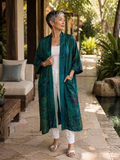 Emerald Luxe Silk Cardigan