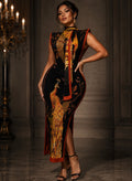 Midnight Gold Curve Dress