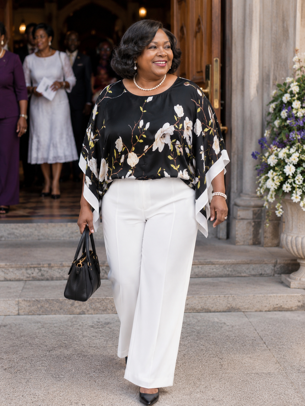 Midnight Magnolia Poncho