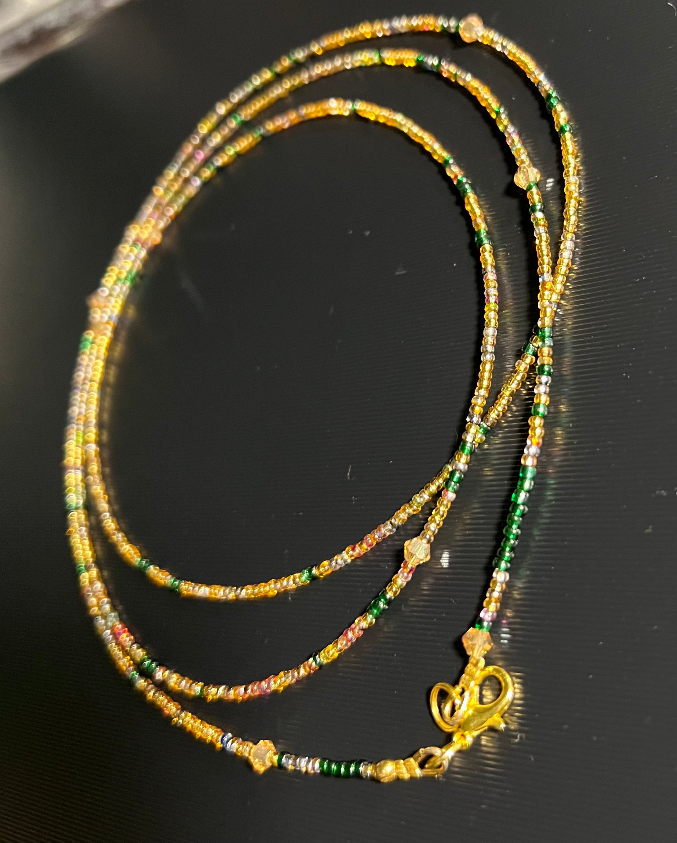 Golden Abundance Waist Beads 44inches