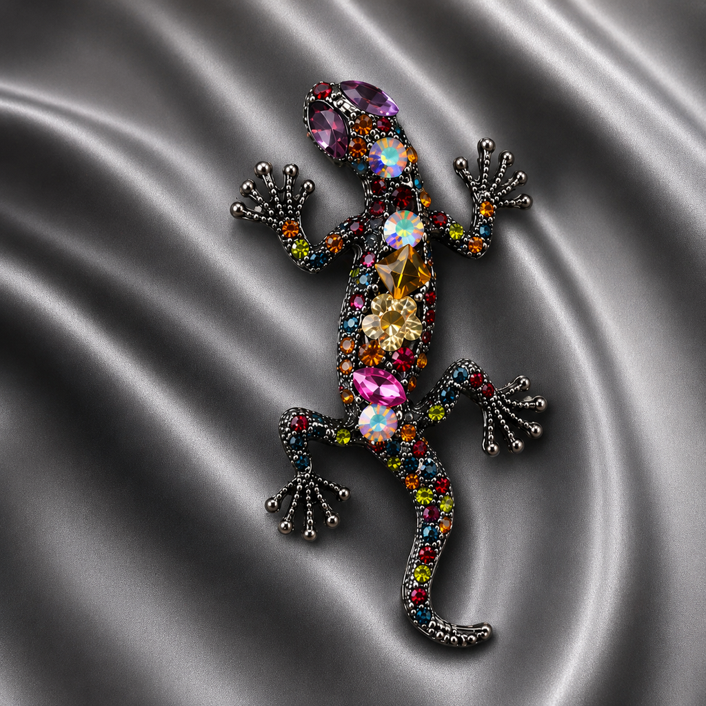 RAINBOW GECKO BROOCH