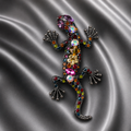 RAINBOW GECKO BROOCH