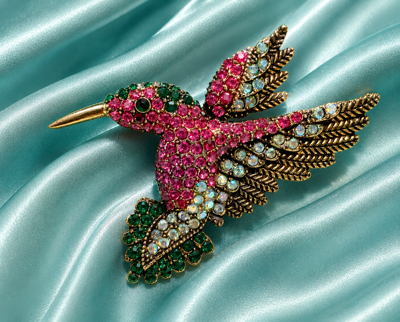 Emerald  Fuchsia Hues 
Hummingbird