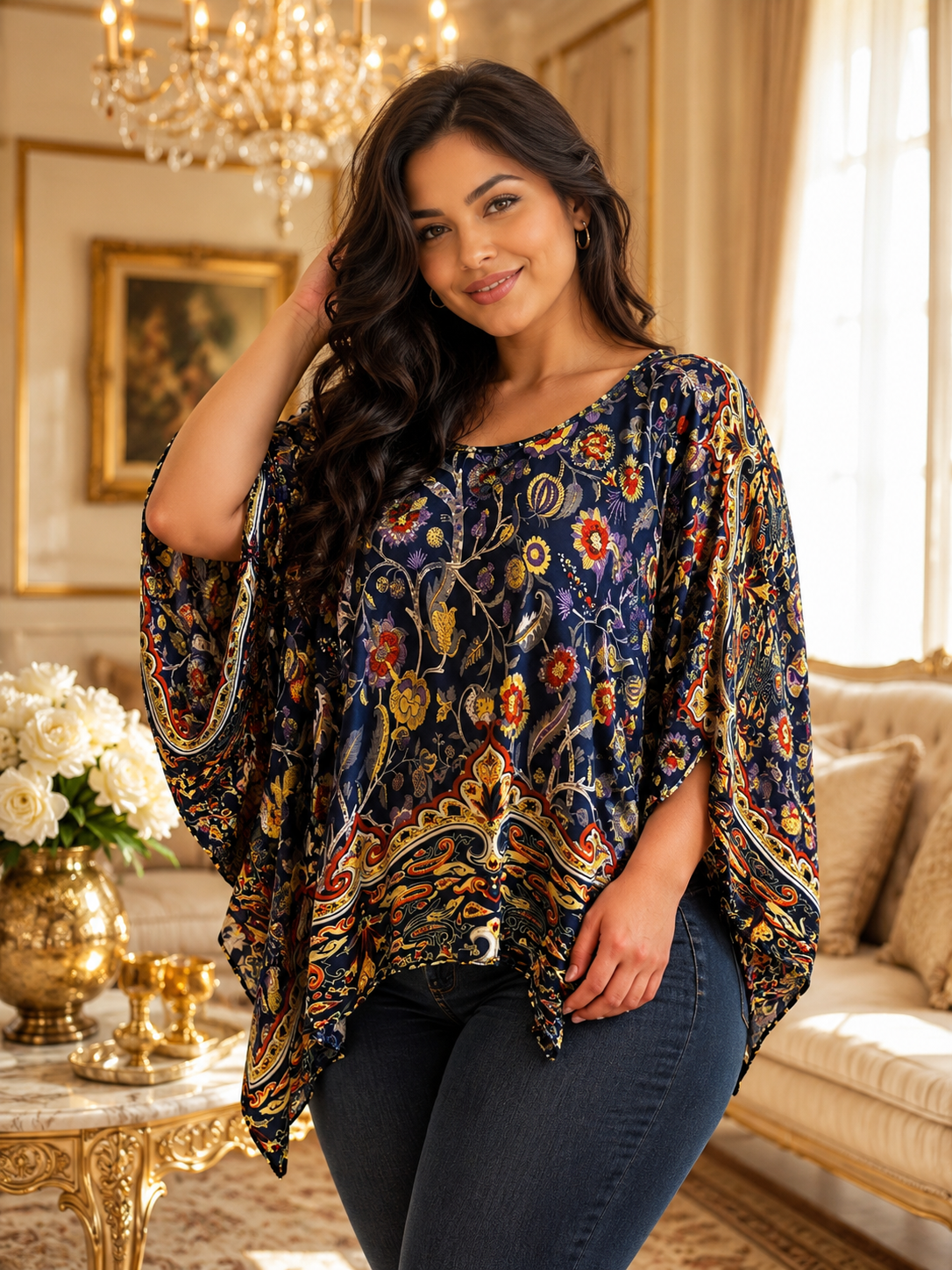 Midnight Garden Luxe Poncho