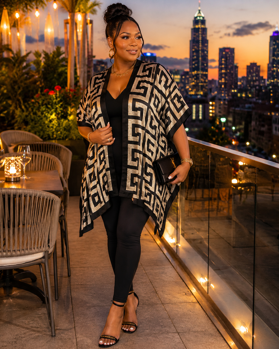 Geometric  Muse  Duster  Shawl