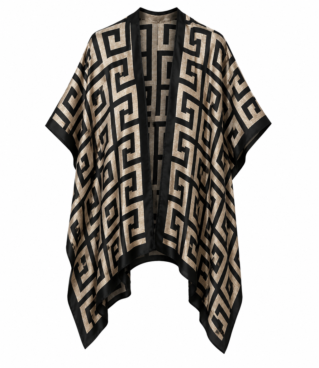 Geometric  Muse  Duster  Shawl