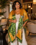 Golden Peacock Duster Shawl