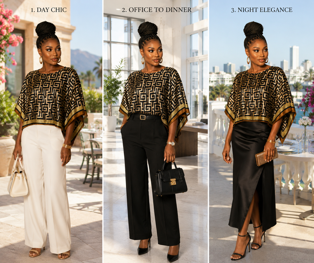 Golden Labyrinth Luxe Poncho