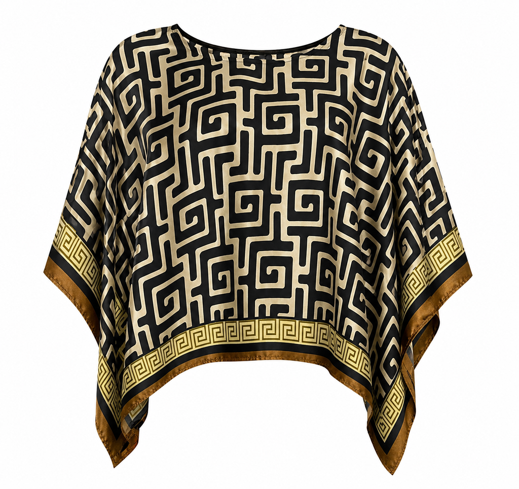 Golden Labyrinth Luxe Poncho